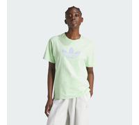 adidas Originals Womens Monogram Trefoil Tee - Green Cotton - Size X-Small