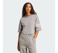 adidas Originals Womens Neuclassics Tee - Grey Cotton - Size 2XS