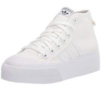 adidas Originals Women's Nizza Platform Mid Sneaker, White/White/White, 9 UK