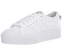 adidas Originals Women's Nizza Platform Sneaker, FTWWHT/FTWWHT/CBLACK, Numeric_10