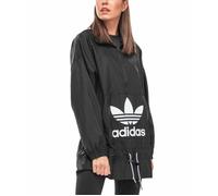 adidas Originals Women's Oversized Windbreaker Trefoil Logo Wind Jacket Coat