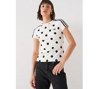 adidas Originals Womens Polka Dot T-shirt, White, Size S, Women White