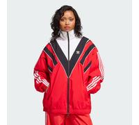 adidas Originals Womens Rasant Cut Line Track Top - Red Recycled Material - Size Large