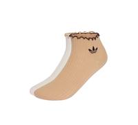 adidas Originals Womens Ruffle Socks 2 Pack, White/Beige, Size L, Women White/Beige