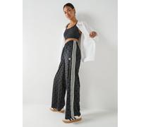 adidas Originals Womens Satin Polka Dot Wide Leg Pants, Black, Size S, Women Black