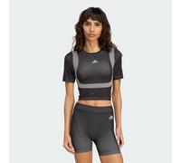 ADIDAS Originals Womens Seamless Techfit Baby Tee - Black/White - Size X-Small