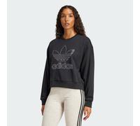 adidas Originals Womens Snake Crew Sweatshirt - Black Cotton - Size X-Small