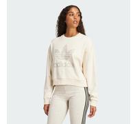 adidas Originals Womens Snake Crew Sweatshirt - Ivory Cotton - Size 2XS