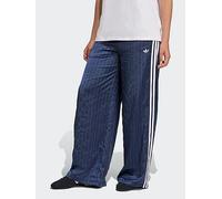 adidas Originals Womens Soccer Summer Satin Wide Leg Pants - Navy - Blue, Blue, Size 2Xl, Women Blue