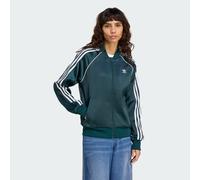 adidas Originals Womens SST Adicolor Satin Track Top - Forest Green Recycled Material - Size 2XS