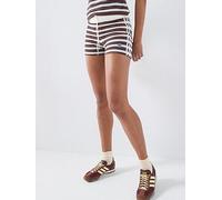 adidas Originals Womens Striped Shorts, Blue, Size M, Women Blue