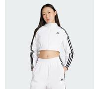 ADIDAS Originals Womens Teamgeist Adicolor Cropped Track Top - White Nylon - Size 2XL