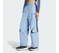 adidas Originals Womens Teamgeist Adicolor Oversized Track Pants - Blue - Size Large