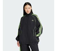 adidas Originals Womens Teamgeist Adicolor Oversized Woven Track Top - Black - Size Medium