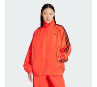 adidas Originals Womens Teamgeist Adicolor Oversized Woven Track Top - Coral - Size X-Small