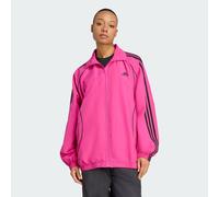 ADIDAS Originals Womens Teamgeist Adicolor Oversized Woven Track Top - Pink - Size Small