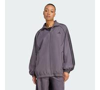 ADIDAS Originals Womens Teamgeist Adicolor Oversized Woven Track Top - Purple - Size Large