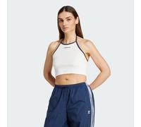adidas Originals Womens Towel Halter-Neck Top - White Cotton - Size X-Large