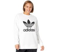 adidas Originals,womens,Trefoil Crew Sweater,White,Small
