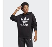 adidas Originals Womens Trefoil Hoodie - Black Cotton - Size 2XS