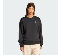 adidas Originals Womens Trefoil Loose Crew Sweatshirt - Black Recycled Material - Size X-Small