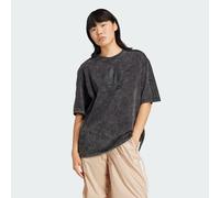 adidas Originals Womens Washed-Out Boyfriend-Fit Tee - Black Cotton - Size Small
