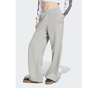 adidas Originals Womens Wide Leg Fleece Joggers - Grey, Medium Grey Heather, Size 2Xs, Women Medium Grey Heather