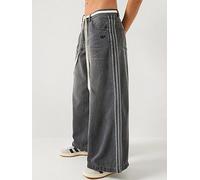 adidas Originals Women's Wide Leg Jeans, Black, Size 32, Inside Leg Regular, Women Black