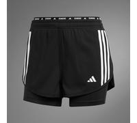 adidas Own The Run 2 In 1 Womens Running Shorts Black Compression Layer Pocket