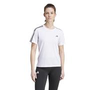 Adidas Own The Run 3 Stripes Short Sleeve T-shirt White S Woman