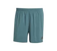 adidas Own The Run Mens Running Shorts Green 5 Inch Moisture Wicking Zip Pocket