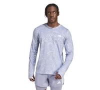 adidas Men Own the Run CLIMACOOL 3 Stripes Long Sleeve Tee Grey