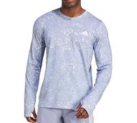 adidas Men Own the Run CLIMACOOL 3 Stripes Long Sleeve Tee Grey