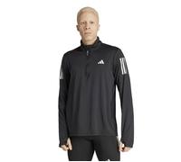 adidas Own The Run Half-Zip Jacket for Men - Lightweight Black Running Layer