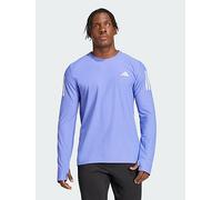 adidas Own the Run Long Sleeve Tee, Dark Blue, Size S, Men Dark Blue
