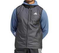 adidas Own The Run Mens Running Gilet Black Reflective Full Zip 3 Stripes