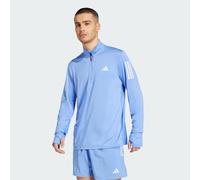 adidas Own The Run Mens Running Half Zip Sports Top Blue Long Sleeve