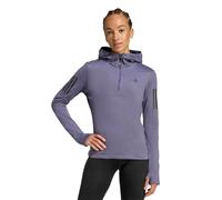 adidas Women's Own the Run Winterized Hooded Half-Zip, Preloved Violet, S