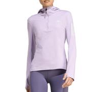 adidas Women's Own the Run Winterized Hooded Half-Zip, powder plum, M
