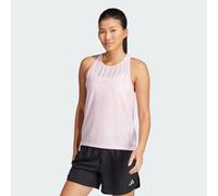 adidas Own The Run Womens Running Tank Top Vest Breathable Reflective Pink