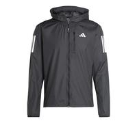 adidas Men's Own the Run Jacket, Black/White pocket, XL