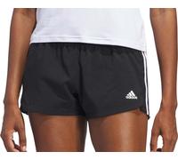adidas Pacer 3 Stripes Woven Womens Training Shorts Black Gym Excerise Workout