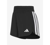 adidas Pacer Workout Woven High Rise Shorts Black White Women - S