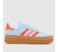 adidas Pale Blue Multi Gazelle Bold Girls Youth Trainers UK 3 (EU 35½)