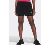 adidas Women's AEROREADY Made for Training Minimal Two-in-One Shorts, Black/White, L