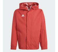 adidas Performance Childrens Unisex Entrada 22 All-Weather Jacket - Red Recycled Material - Size 9-10Y