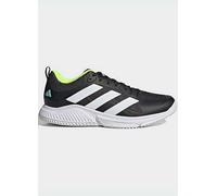 adidas Court Team Bounce 2.0 Women's Indoor Court Shoes | UK 7 in Core Black/Cloud White/Flash Aqua