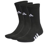 adidas Unisex Performance Cushioned Crew Socks 3 Pairs, Black/Black/Black, 8.5-10