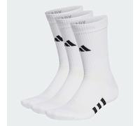 adidas Performance Cushioned Crew Sports Socks White Fitness x3 Pairs Gym Tennis