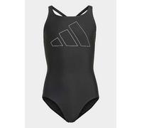 Adidas Girls Performance Big Bars Swimsuit Colour: Black, Size: 13-14 years